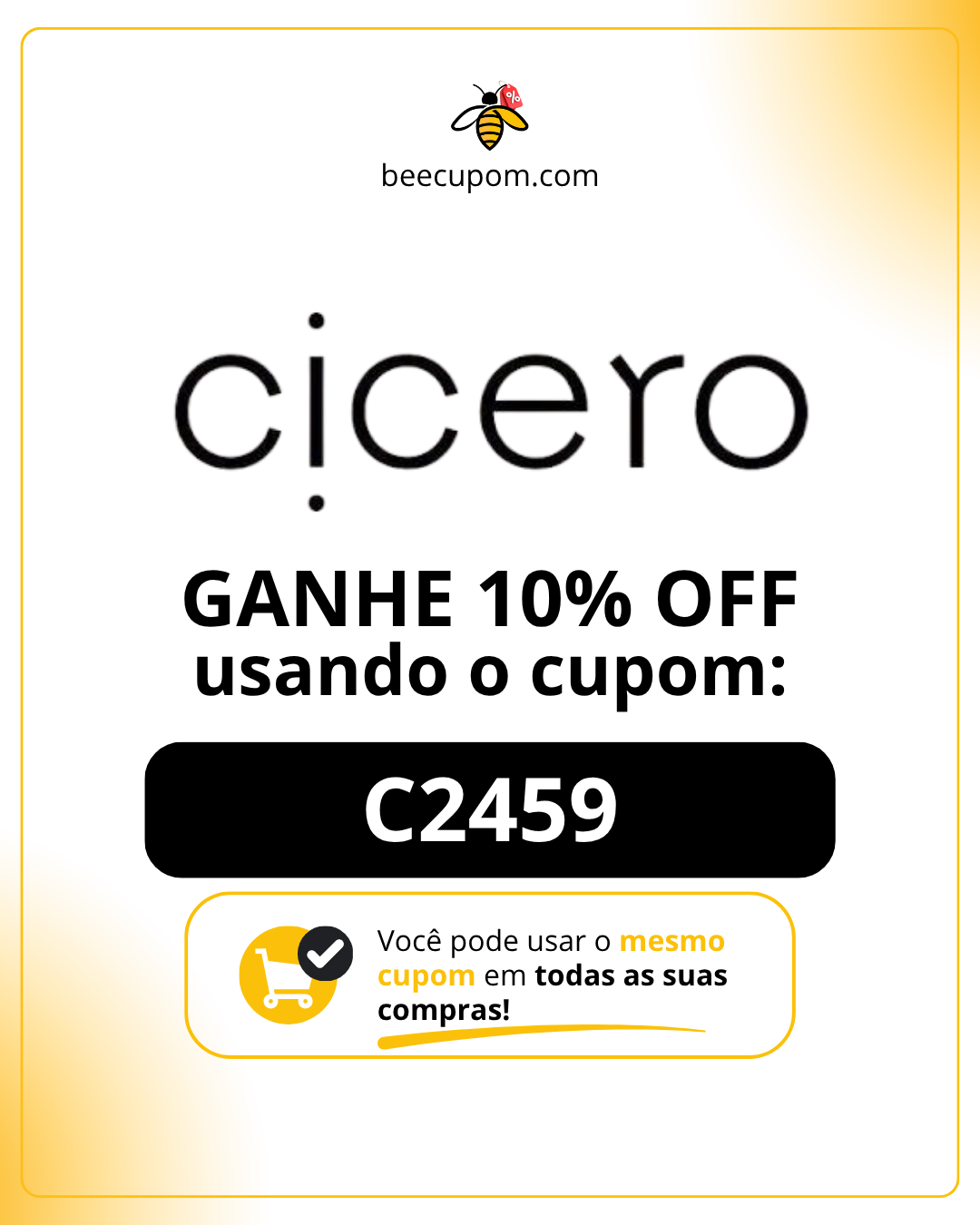 Cupom de desconto Cícero Papelaria