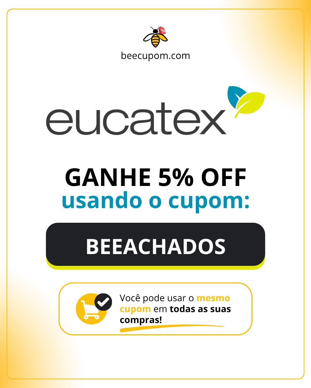 Cupom de desconto Eucatex