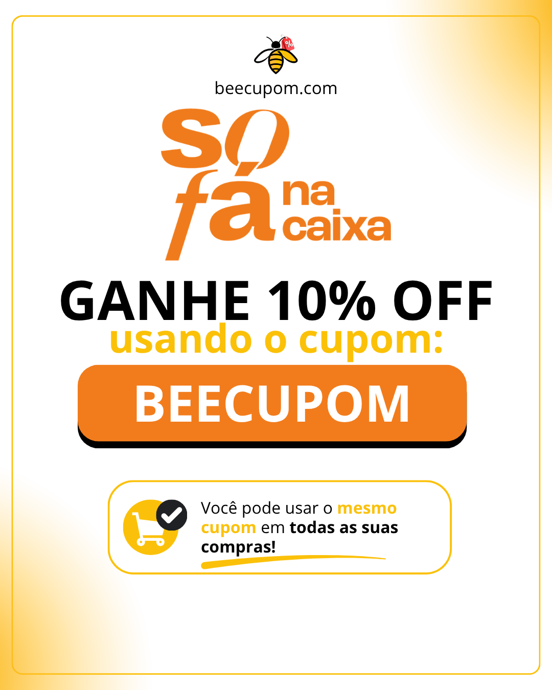Cupom de desconto Sofá na Caixa com 10% OFF